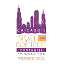 Logo with Chicago skyline and text: "Chicago's Best and Brightest Companies to Work For, Winner 2023.
